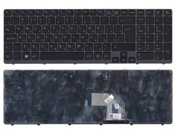 Клавиатура для ноутбука Sony Vaio (SVE15) Black, (Silver Frame) RU