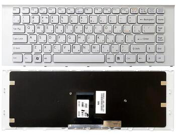 Клавиатура для ноутбука Sony Vaio (VPC-EA) White, (White Frame) RU