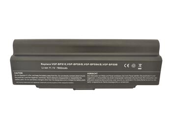 Усиленная аккумуляторная батарея для ноутбука Sony VAIO VGP-BPS9B VGN-NR260E 11.1V Black 7800mAh OEM