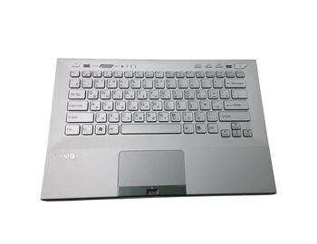 Клавиатура для ноутбука Sony Vaio (VPC-SB) Silver, (Silver TopCase), RU (for fingerprint reader)
