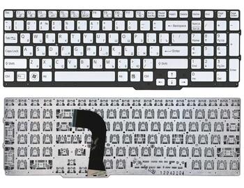 Клавиатура для ноутбука Sony Vaio (SVS15) с подсветкой (Light), Silver, (No Frame) RU