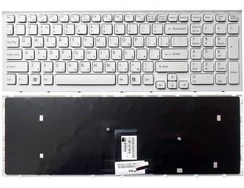 Клавиатура для ноутбука Sony Vaio (VPC-EB) White, (White Frame) RU