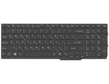 Клавиатура для ноутбука Sony Vaio (SVS15) с подсветкой (Light), Black, (No Frame) RU (горизонтальный энтер) - фото 2