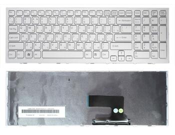 Клавиатура для ноутбука Sony Vaio (VPC-EE, VPCEE) White, (White Frame) RU