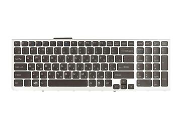 Клавиатура для ноутбука Sony Vaio (VPC-F11, VPC-F12 VPC-F13) с подсветкой (Light), Black, (Silver Frame) RU - фото 2