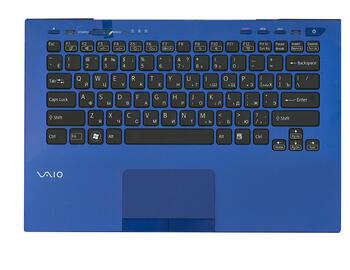 Клавиатура для ноутбука Sony Vaio (VPC-SB) Black, (Blue TopCase), RU (for fingerprint reader)