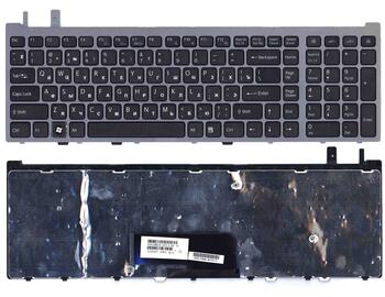 Клавиатура для Sony Vaio (VGN-AW) Black, (Grey Frame) RU