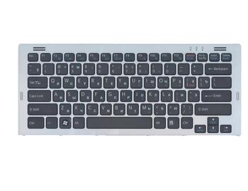 Клавиатура для ноутбука Sony Vaio (VGN-SR) Black, (Silver Frame), RU - фото 2