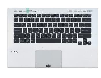 Клавиатура для ноутбука Sony Vaio (VPC-SB) Black, (Silver TopCase), RU (for fingerprint reader) - фото 2