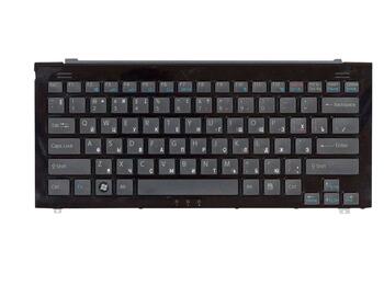Клавиатура для ноутбука Sony Vaio (VGN-TZ) Black, (Black Frame) RU - фото 2