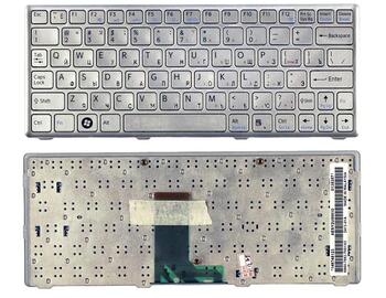 Клавиатура для ноутбука Sony Vaio (VPC-W: PCG-4V1V, VPCW11S1 Series, VPCW12 Series, VPCW21 Series, VPCW22M1E/L, VPCW22M1E/W, VPCW22Z1R/L, VPCW22Z1R/T ) Silver, (Silver Frame) RU