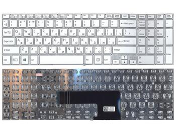 Клавиатура для ноутбука Sony (FIT 15, SVF15) с подсветкой (Light), White, (No Frame) RU