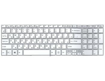 Клавиатура для ноутбука Sony (FIT 15, SVF15) с подсветкой (Light), White, (No Frame) RU - фото 2