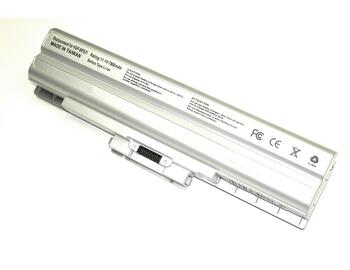 Усиленная аккумуляторная батарея для ноутбука Sony VAIO VGP-BPS13 VGN-CS 10.8V Silver 7800mAh OEM