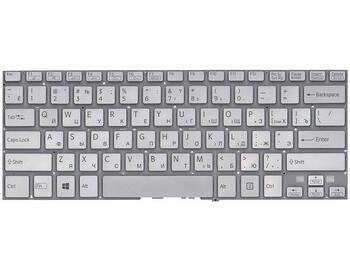 Клавиатура для ноутбука Sony (SVF14N FIT, SVF14, SVF14a) с подсветкой (Light), Silver, (No Frame) RU - фото 2