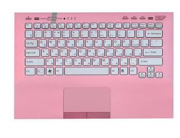 Клавиатура для ноутбука Sony Vaio (VPC-SB) Silver, с подсветкой (Light), (Pink TopCase), RU