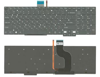 Клавиатура для ноутбука Sony Vaio (SVT15) Black, с подсветкой (Light), (No Frame) RU