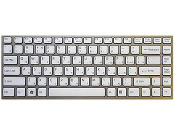 Клавиатура для ноутбука Sony Vaio (VPC-Y) White, (Silver Frame) RU - фото 2