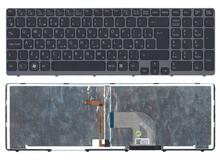 Купить Клавиатура для ноутбука Sony Vaio (SVE15) Black, с подсветкой (Light), (Silver Frame), RU